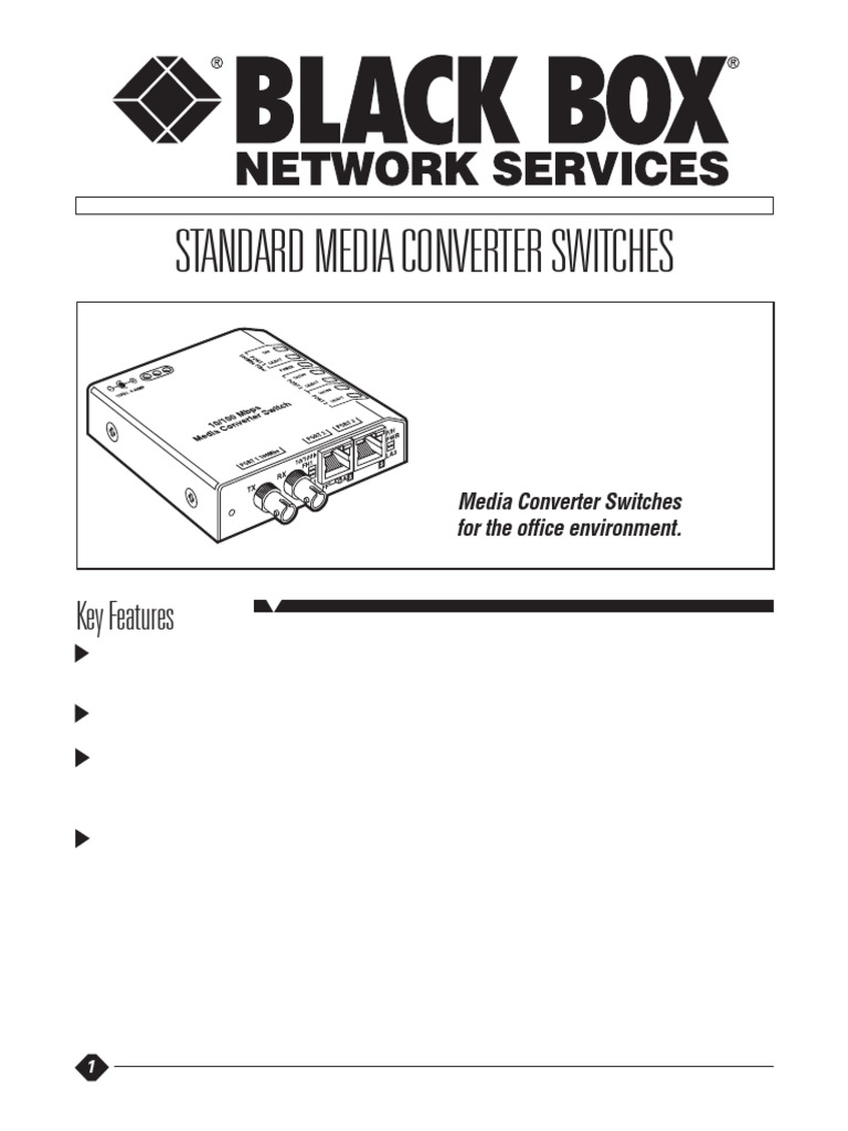 Standard Media Converter Switches: Key Features | PDF | Network Switch ...