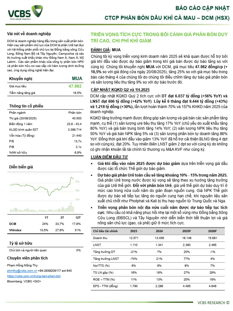 DCM VCBS | PDF