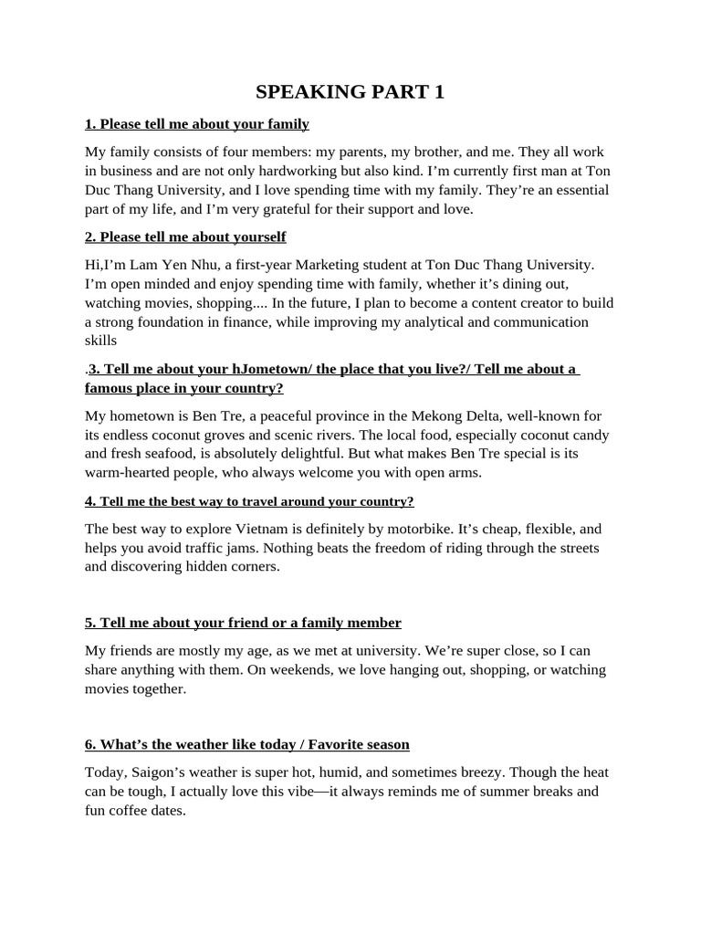 Personal Insights from a Vietnamese Student | PDF | Vietnamese Cuisine ...