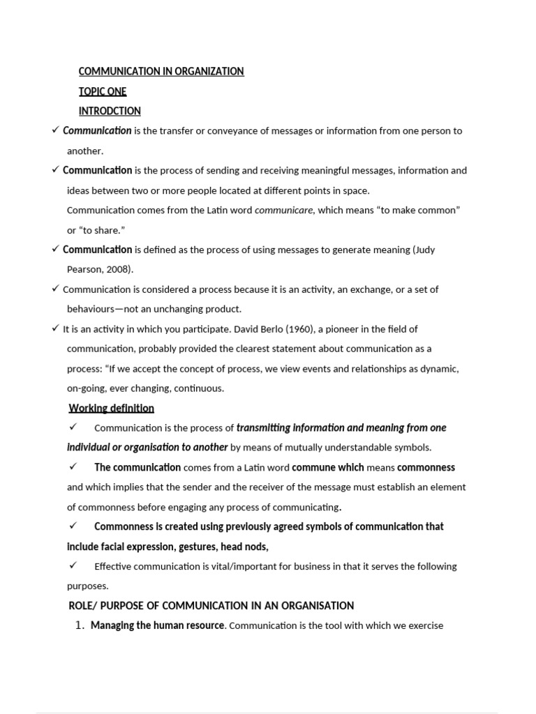 Effective Communication in Organizations | PDF | Nonverbal ...