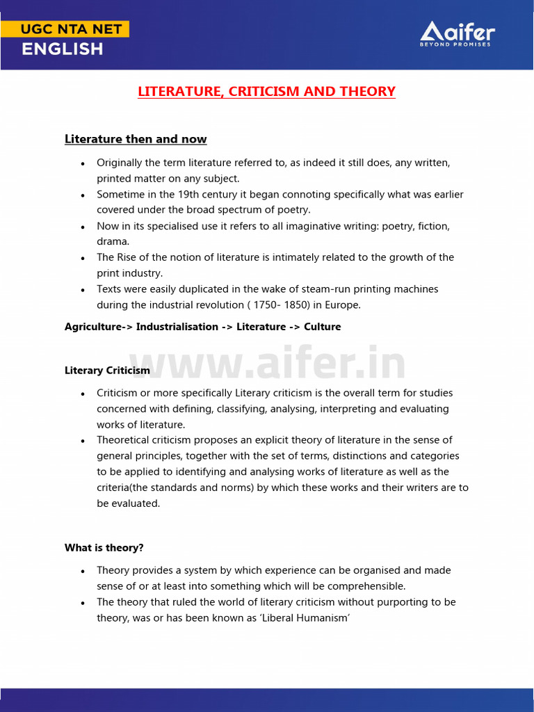 Literature and Criticism Overview PDF Poetry John Dryden