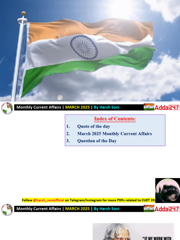 March 2025 Current Affairs Summary | PDF