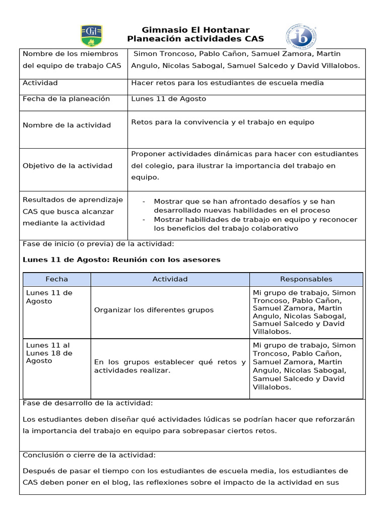 Retos Cas S | PDF | Aprendizaje | Cognición