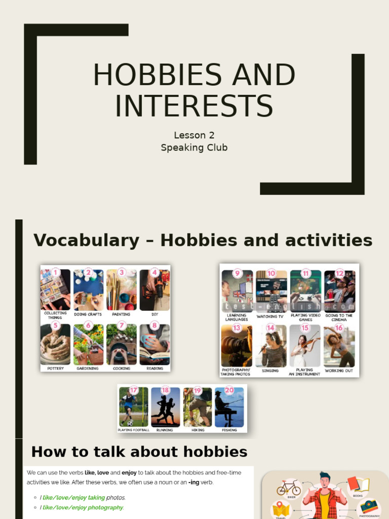 Discussing Hobbies and Interests | PDF
