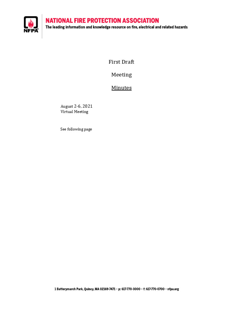 70E A2023 EEW AAA FD MeetingMinutes 0821 | PDF