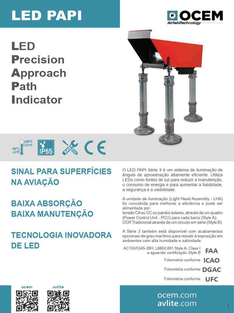 UC-PU-0345_REV1.0_221121_LED-PAPI_PT_DS | PDF | Diodo emissor de luz