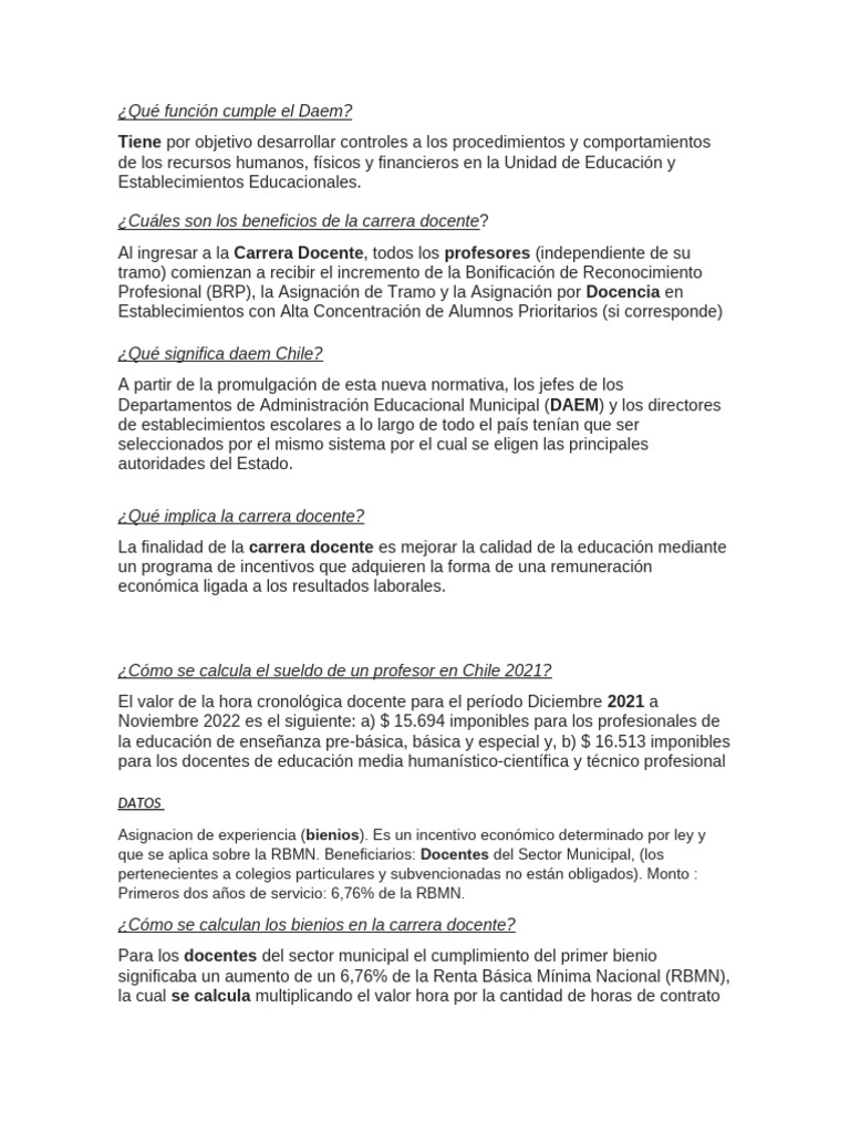 DAEM | PDF | Maestros | Enseñando