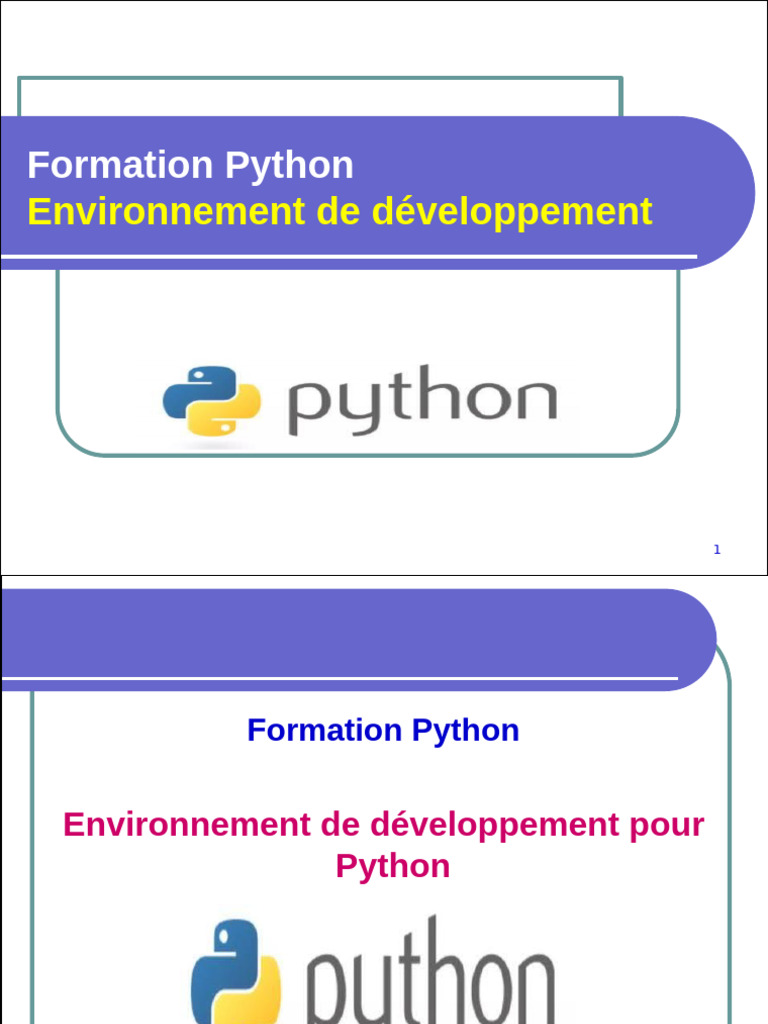 Installation et Configuration de Python | PDF | Python (Langage de ...