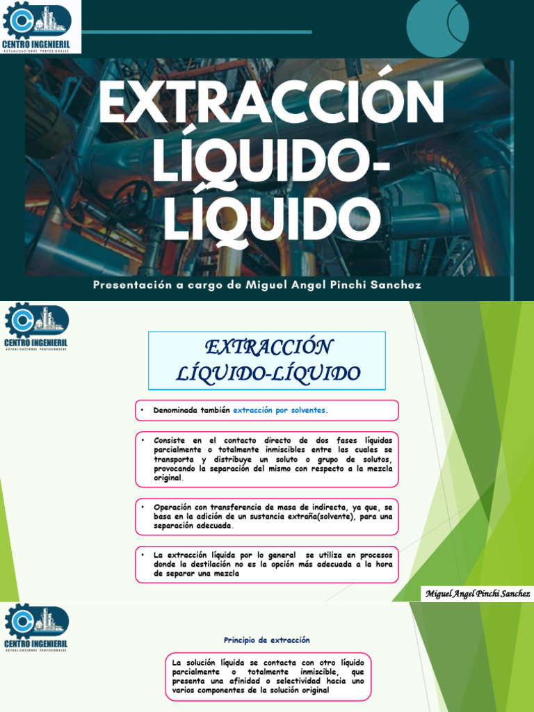 Extracción Líquido-Líquido: Proceso y Aplicaciones | PDF | Solvente