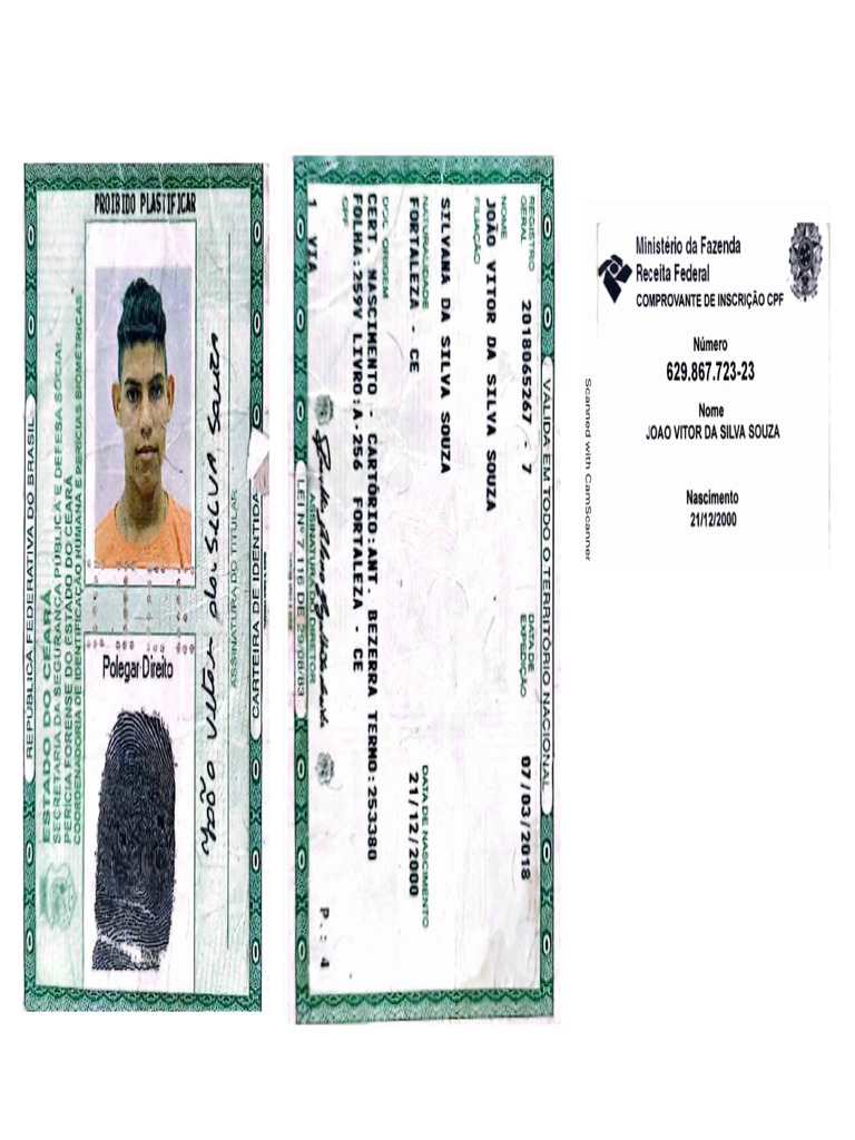 Identidade e CPF Socio | PDF