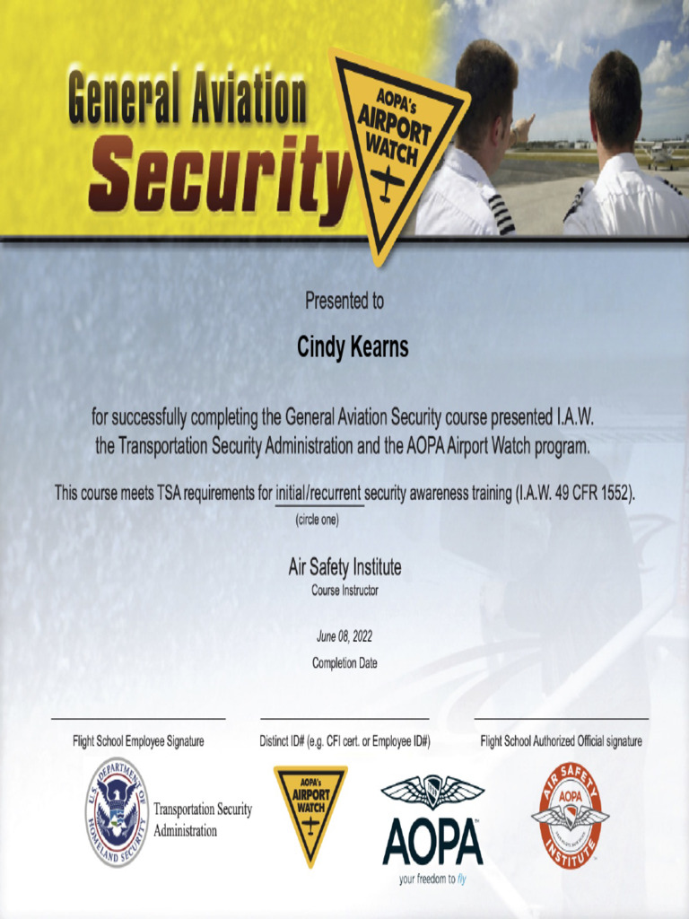 Tsa Course | PDF
