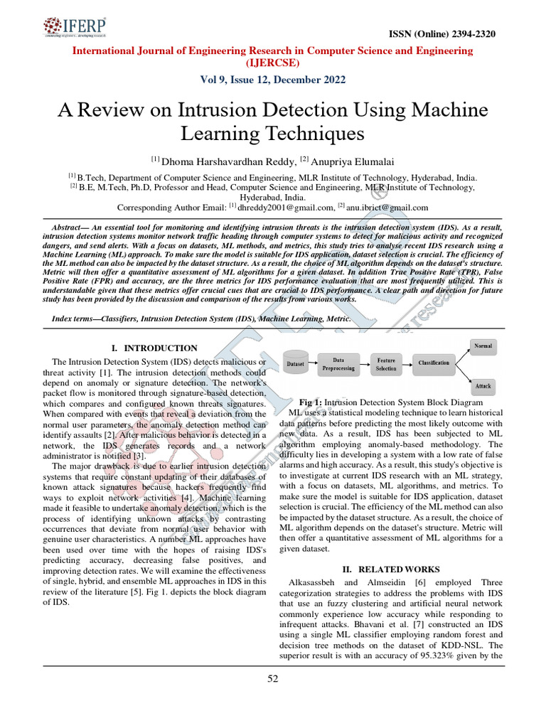 Machine Learning for Intrusion Detection | PDF | Machine Learning ...
