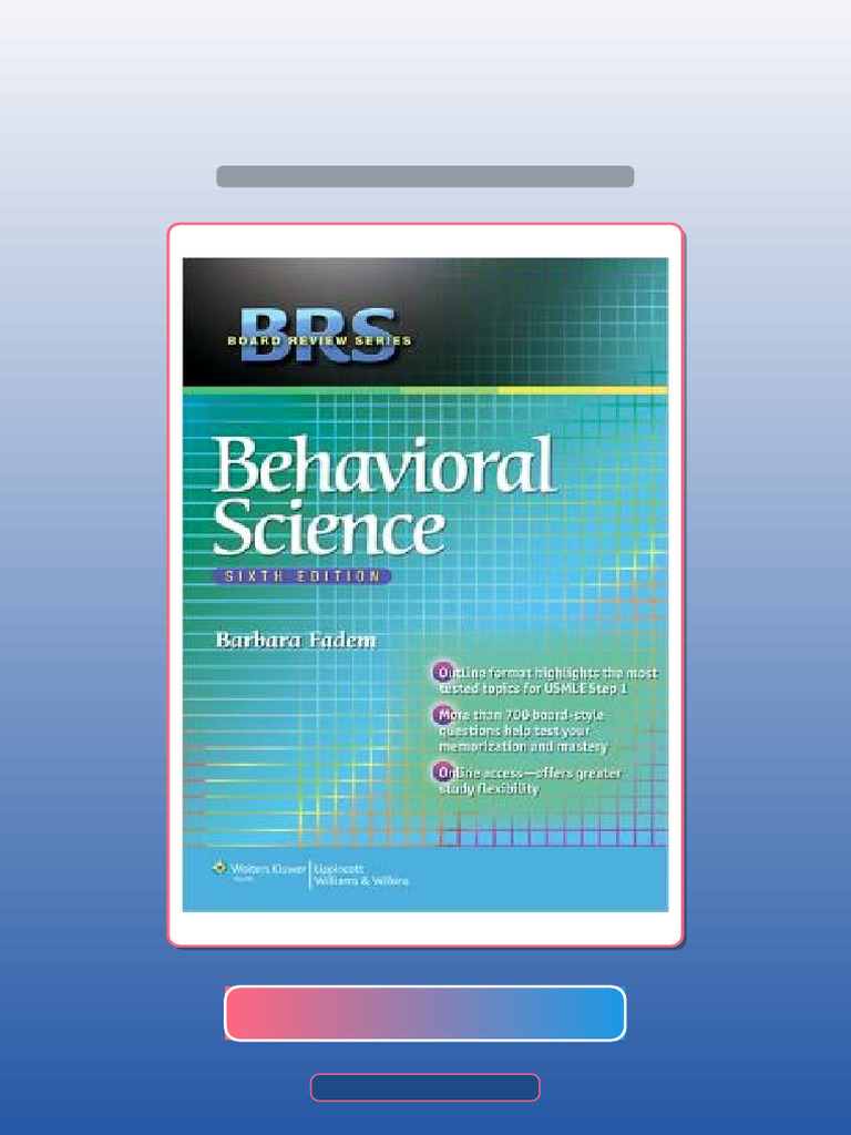 BRS Behavioral Science 6th Edition Get It Now | PDF | Science ...