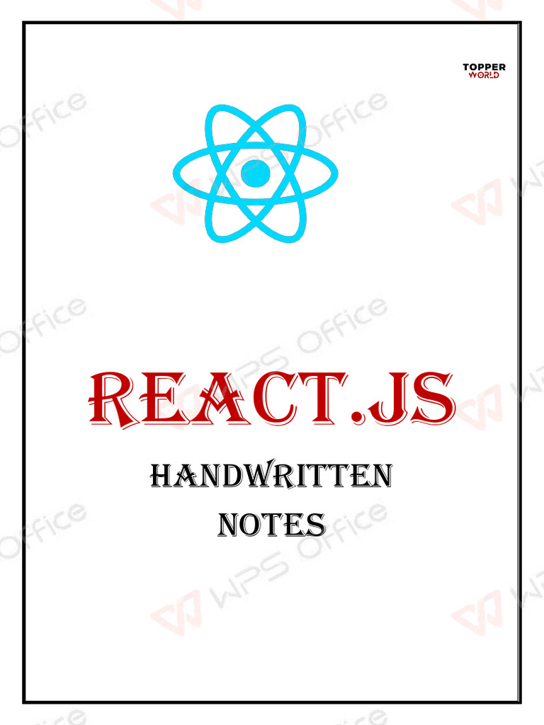 React Handwritten Notes | PDF