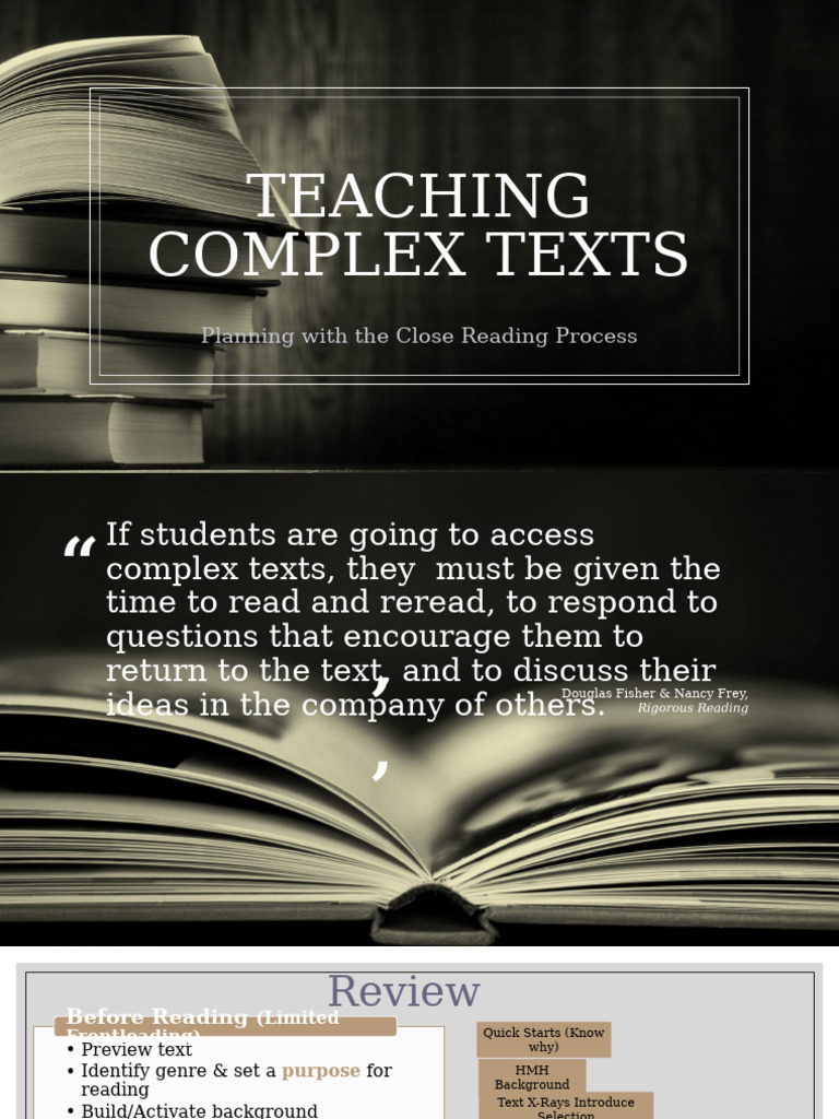 Close Reading Strategies for Complex Texts | PDF | Human Communication ...