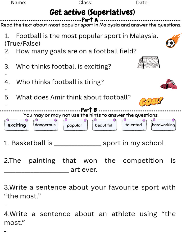 Get Active 4Y Worksheet | PDF