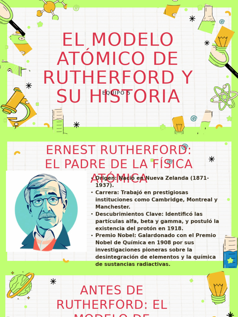 Teorías de Atomismo Propuestas Por Rutherford | PDF | Átomos | Núcleo ...