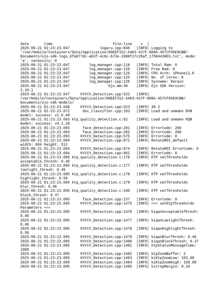 Ojo-Sdk-Logs 1750443803 | PDF | Computing | Computer Architecture