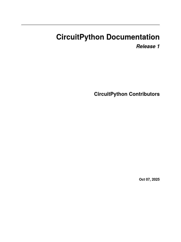 Docs Circuitpython Org en Latest | PDF | Computer Architecture ...