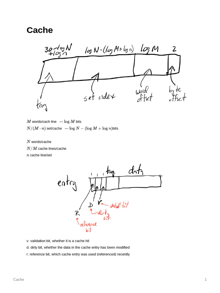 Understanding Cache Metrics and Bits | PDF