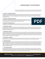 Combustion Equipment General Descriptions