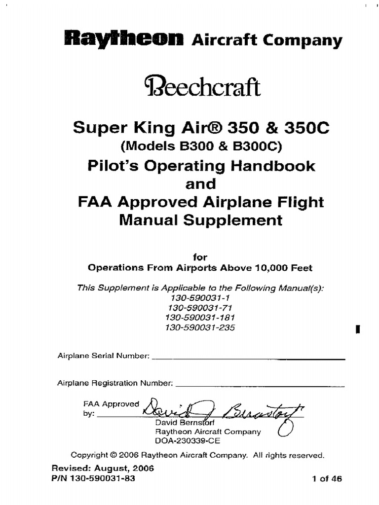 AFM Supplement for High-Altitude Ops | PDF | Runway | Landing Gear