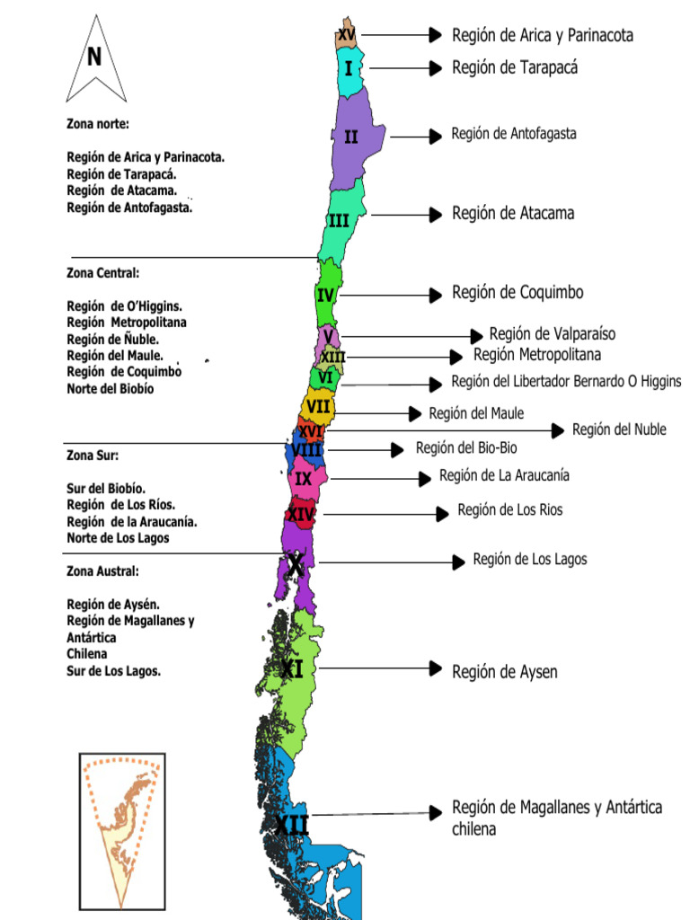 Mapa de Regiones de Chile | PDF