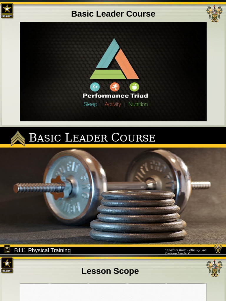 Army Basic Leader Course Overview | PDF | Physical Fitness | Learning