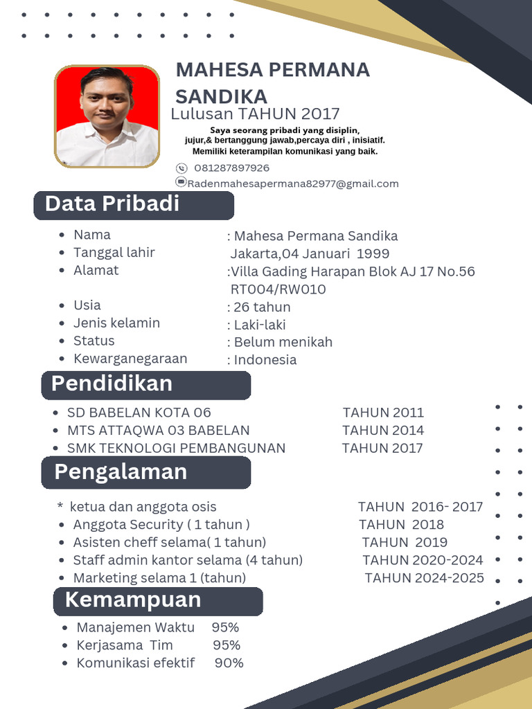 CV Mas Dika | PDF