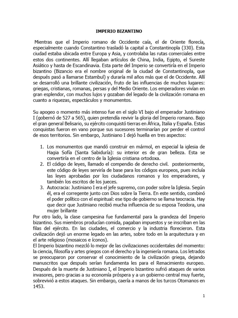 Historia del Imperio Bizantino y el Islam | PDF | imperio Bizantino ...
