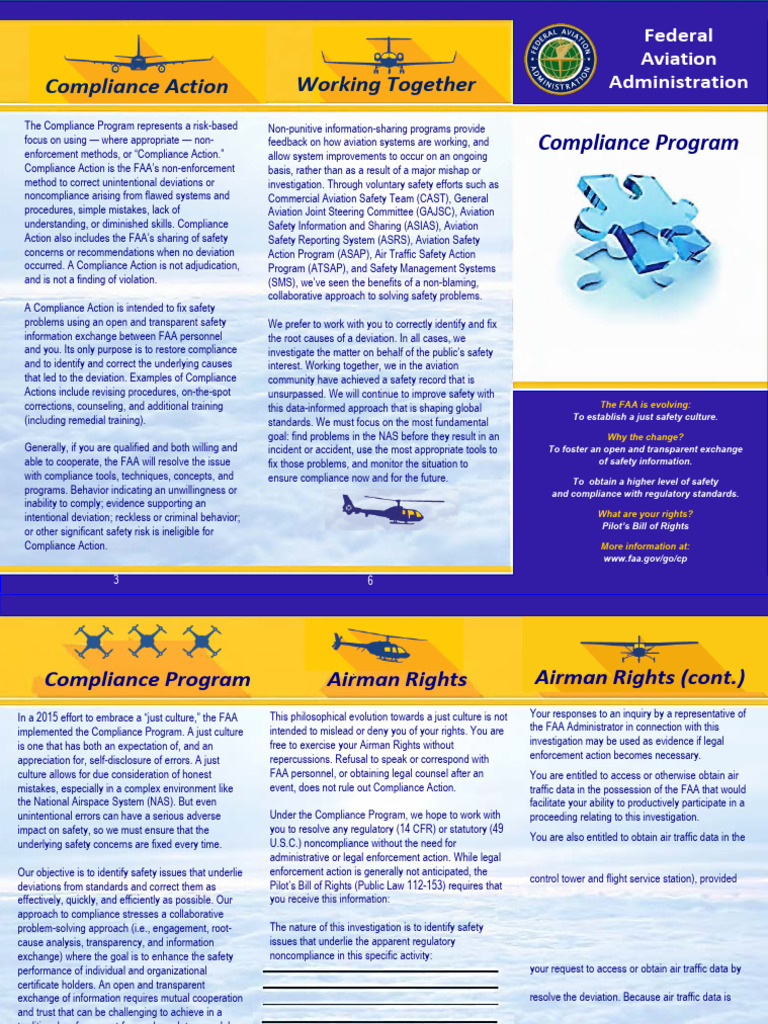 FAA Compliance Program Overview | PDF | Regulatory Compliance | Federal ...