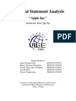 Financial Statement Analysis of Apple Inc