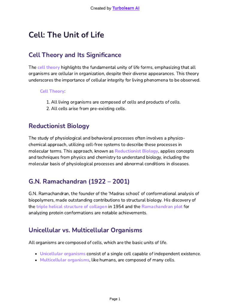Understanding Cell Structure and Function | PDF | Cell (Biology) | Cell ...