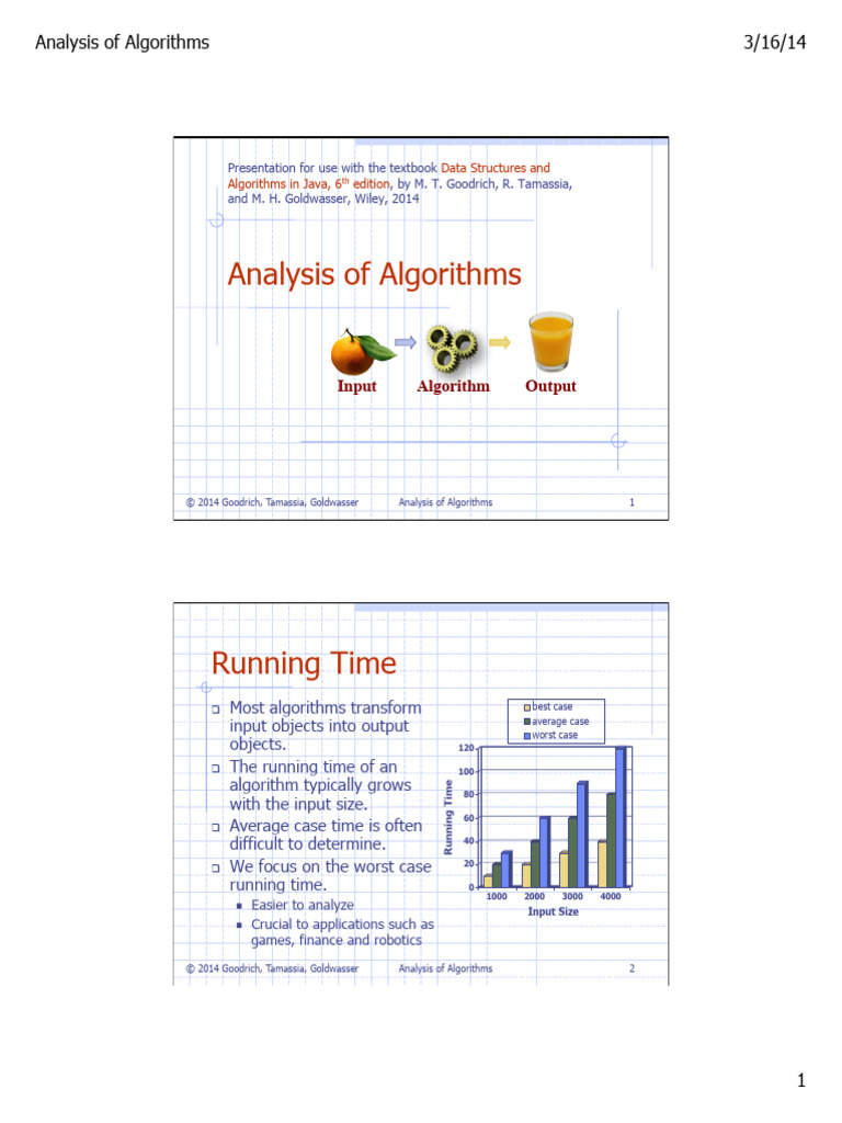 Goodrich 6e Ch04 Analysis-Handouts | PDF | Time Complexity | Mathematics