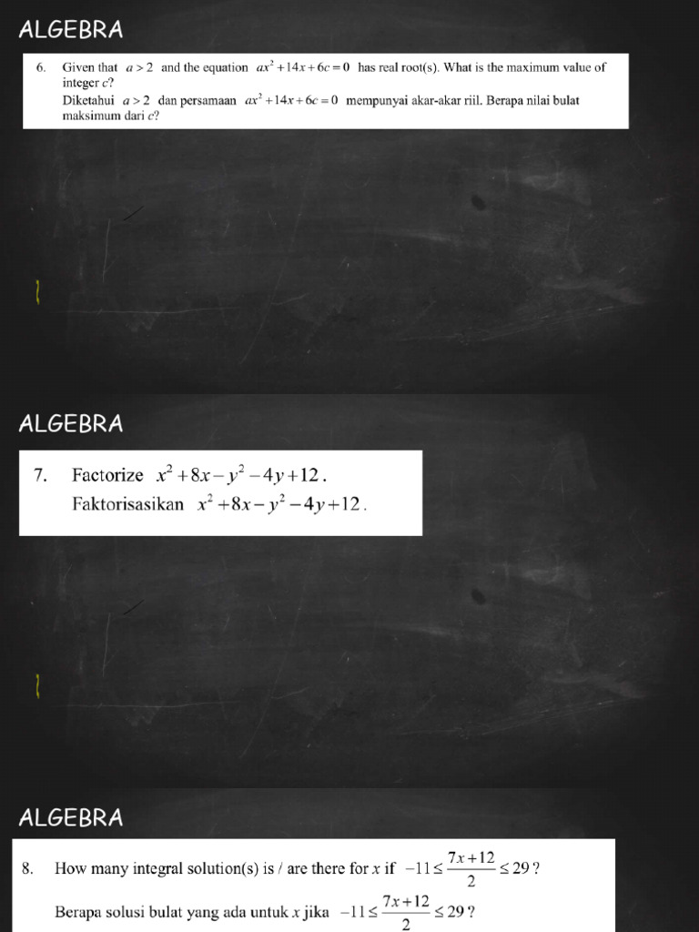 Algebra s2-s3 All Year | PDF
