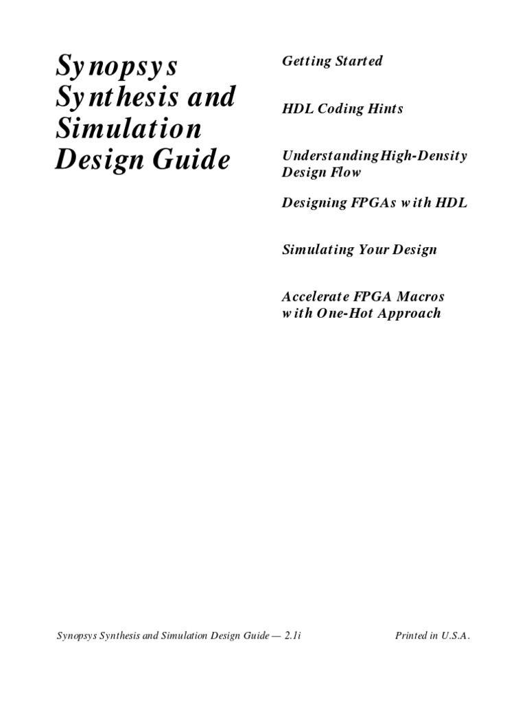 FPGA Design Guide with Synopsys 2.1i | PDF | Hardware Description ...