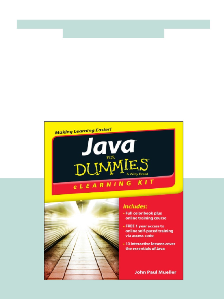 3522Java eLearning Kit For Dummies 1st Edition John Paul Mueller Full ...