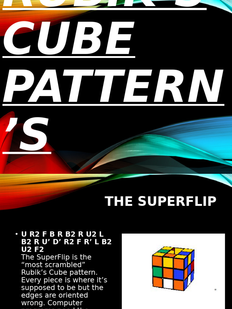 Rubik's Cube Patterns and Algorithms | PDF | Recreational Mathematics ...