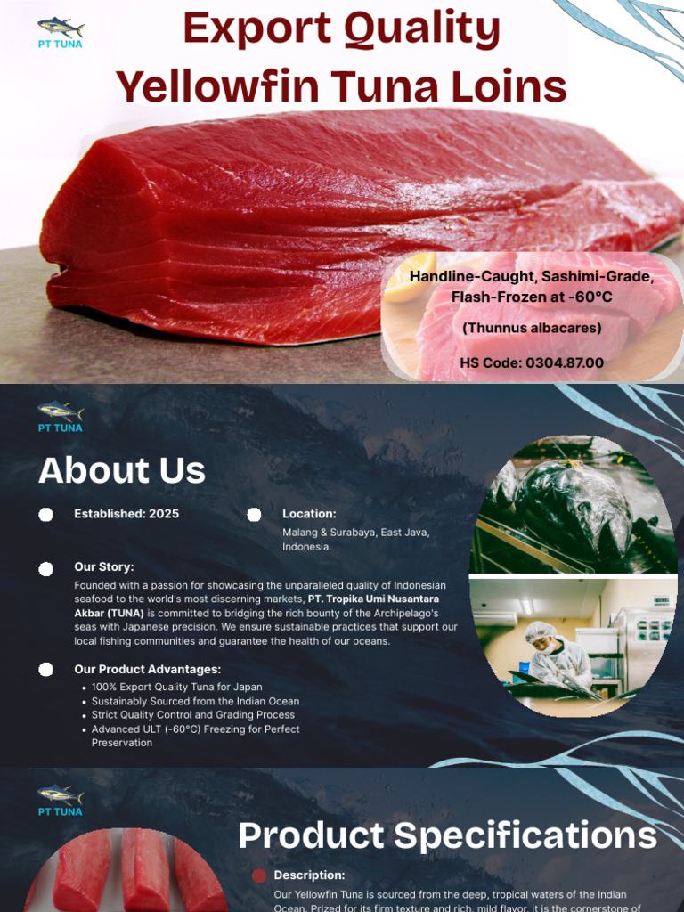 EN - Product Specifications Yellowfin Tuna Loins | PDF | Tuna | Fish ...