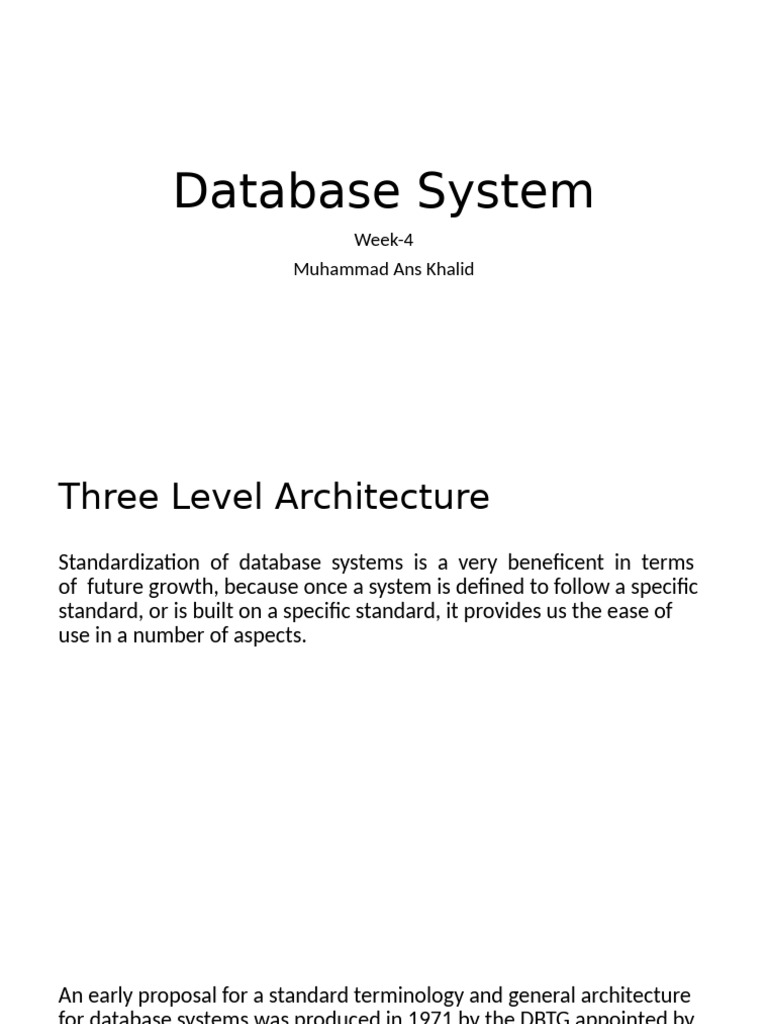 Understanding Three-Level Database Architecture | PDF | Databases ...