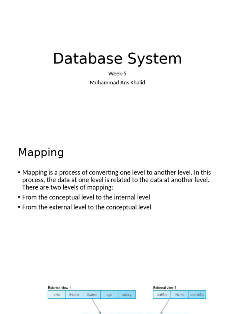 Database Mapping and Data Independence | PDF | Databases | Conceptual Model