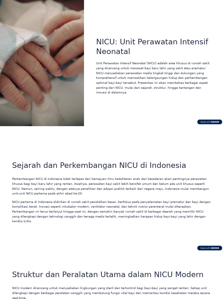 Perawatan Intensif Neonatal di NICU | PDF