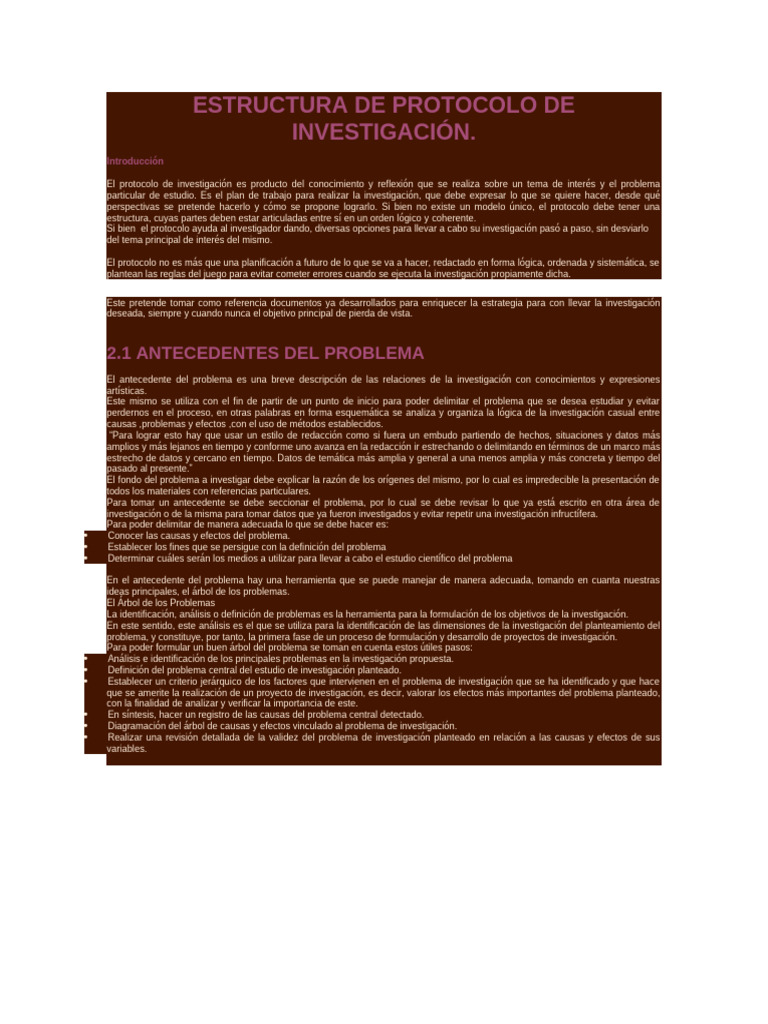 Guia para Elaboracion de Laestructura de Protocolo de Investigación ...