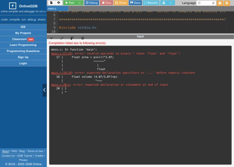 Online C Compiler - Online Editor | PDF