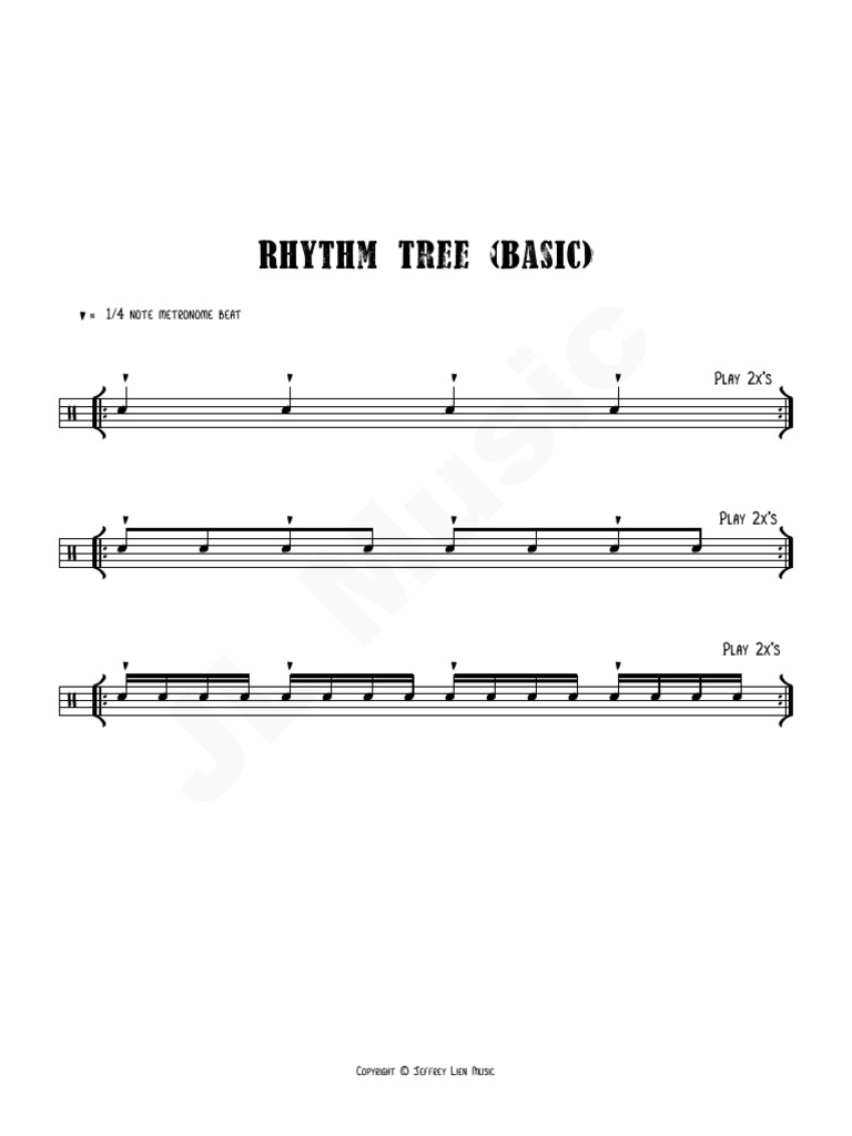 Rhythm Tree Worksheets PDF | PDF