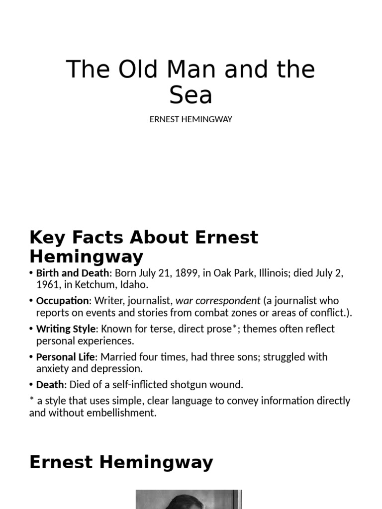 Introduction to The Old Man and the Sea | PDF | Ernest Hemingway