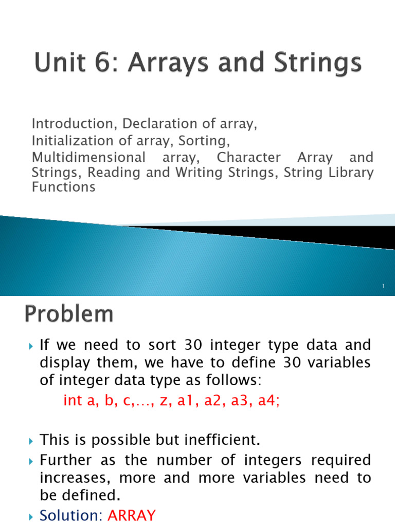 Understanding Arrays in Programming | PDF | String (Computer Science ...
