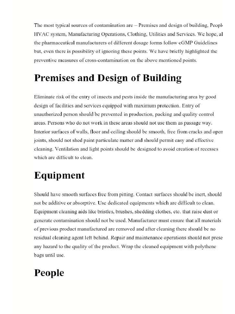 Prevent Cross Contamination | PDF