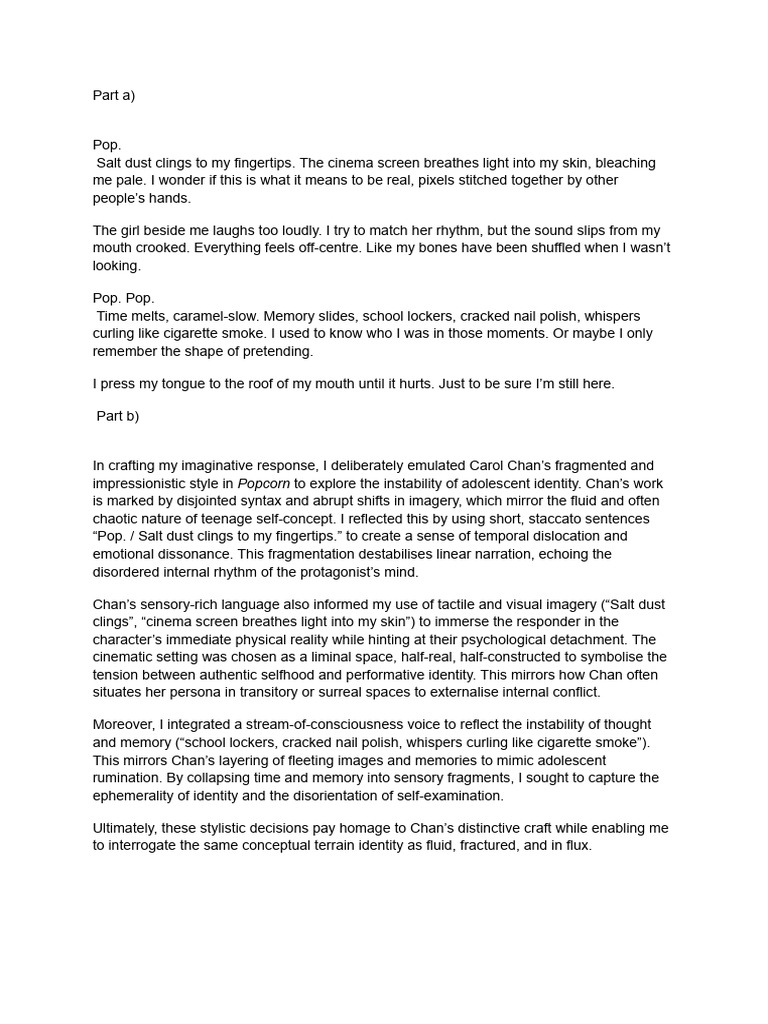 Steven Nguyen - Crafty Craft of Writing Example | PDF