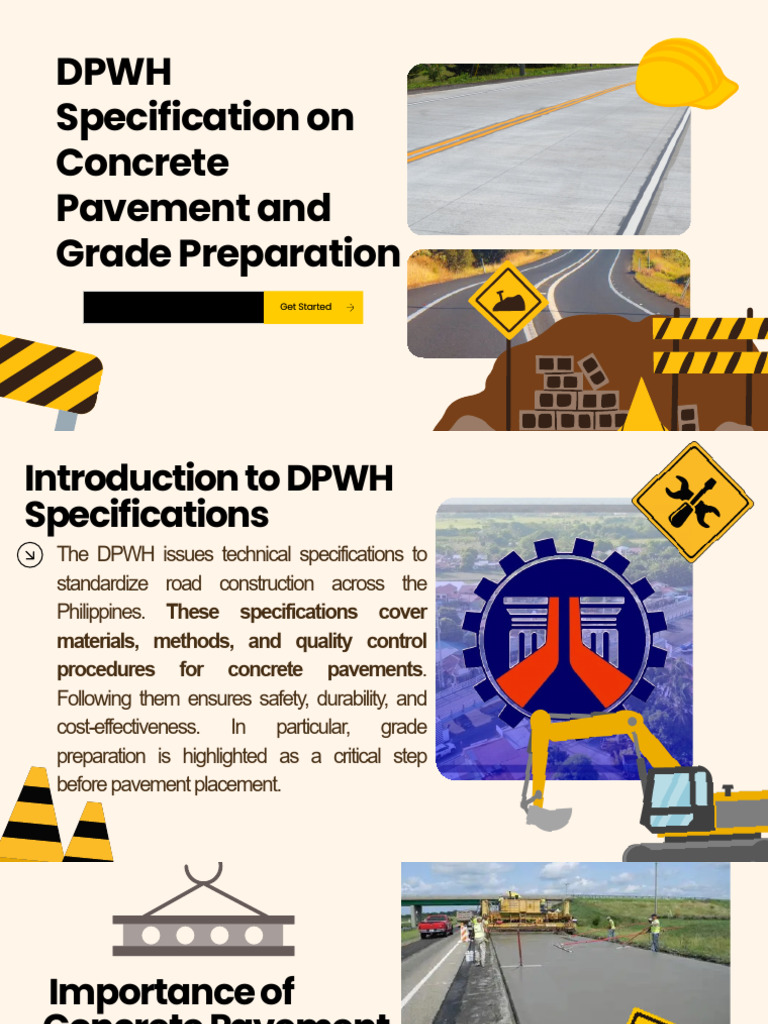 DPWH Concrete Pavement Specifications | PDF | Concrete | Road Surface